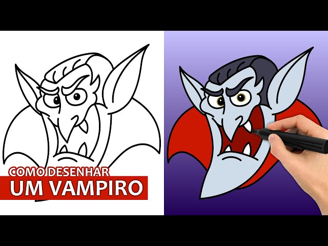 Como Desenhar Um Vampiro  Tutorial De Desenho Passo A Passo Fácil 