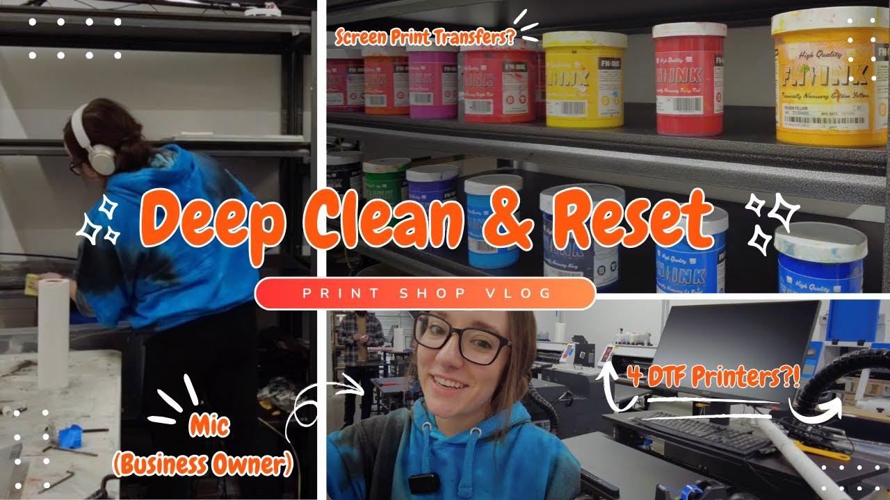 CLEAN and ORGANIZE My Print Shop | Small Business Reset, *So Satisfying*