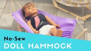 How-To make a hammock with a stand for dolls like an American Girl Doll, BFC Ink, Ellowyne, Barbie, Liv Doll, and more... This fun 