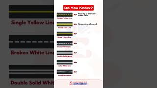 Understanding Yellow and White Road Markings: Essential Driving Tips! #RoadMarkings #shortsfeed