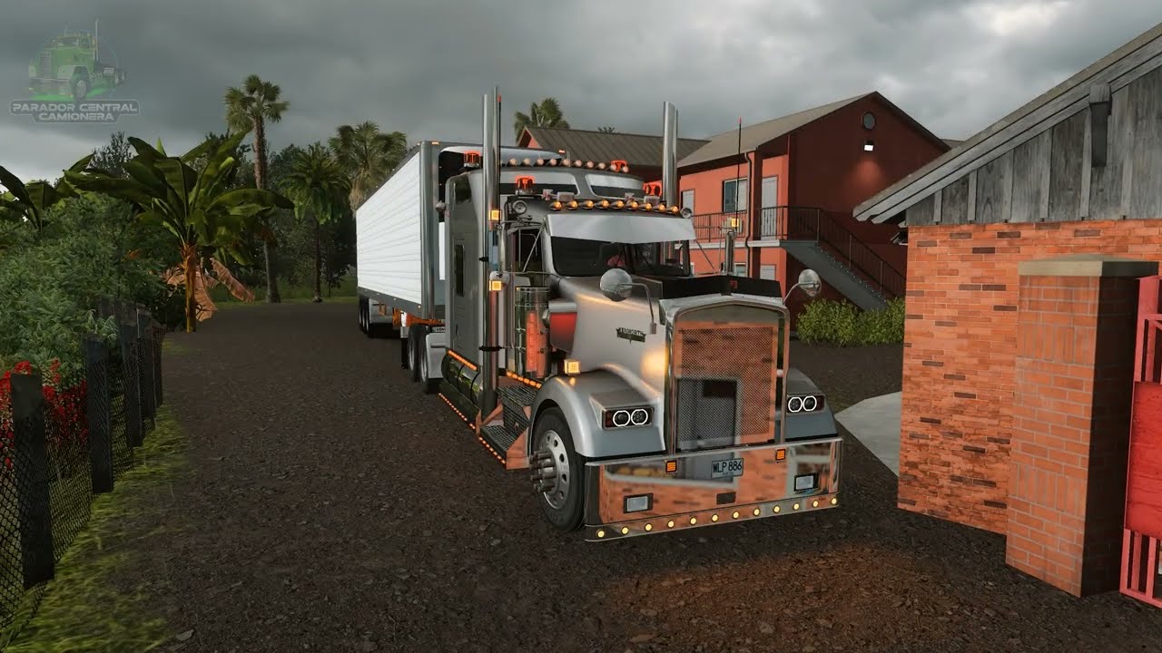 4K 😎✌️Kenworth W900L - La de Cristian  😉 Colombia Real Map.