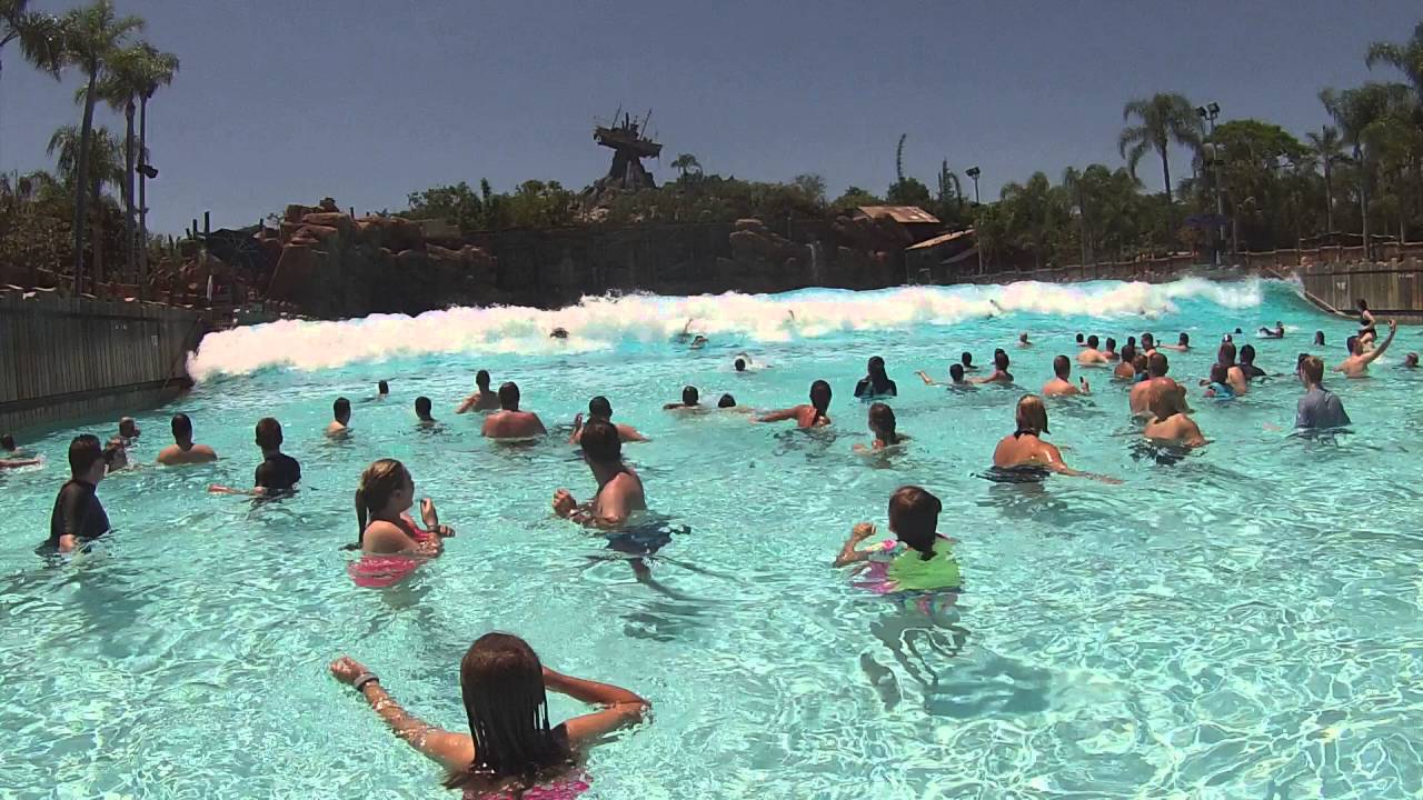 Wave Pool and lifeguard saving a man - YouTube