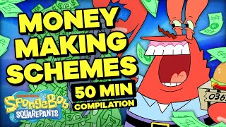 Mr. Krabs GREEDIEST Money-Making Schemes 🤑 | 50 Minute Compilation | SpongeBob