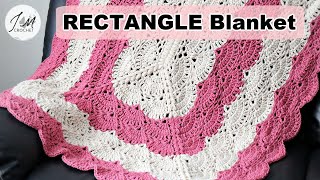 GORGEOUS! How to Crochet a Rectangle Blanket  Flora Blossom Rectangle Blanket #crochetpattern