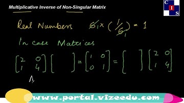 1.5.8: Multiplicative Inverse of a Non Singular Matrix, Matrices & Determinants, Math Punjab Level-9