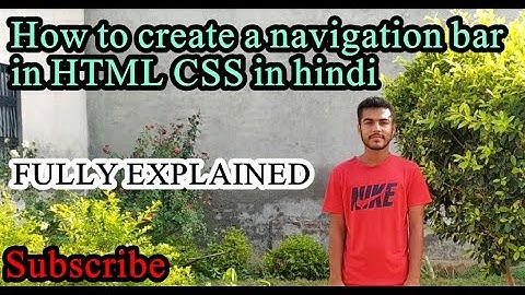 Creating a Basic Navigation using HTML CSS - Hindi