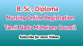How to online Registration Nursing Tamilnadu midwives Council |Tamil | Kotteeswaran