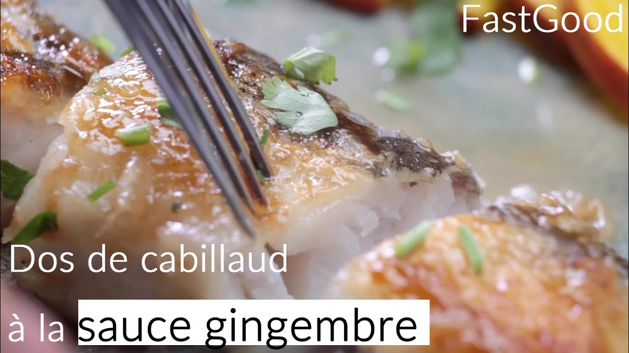 Dos de cabillaud à la sauce gingembre 생강 소스 생선 간단요리 - YouTube