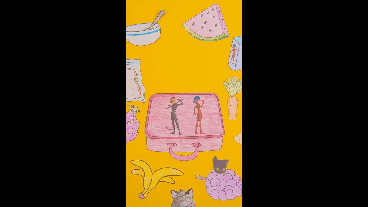 Paper Craft ASMR: Pack your lunchbox with Ladybug! 🍉 Miraculous: Ladybug & Cat Noir, The Movie