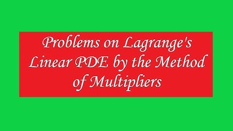 PARTIAL DIFFERENTIAL EQUATIONS   LECTURE 6