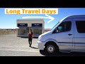 Are long travel days easy in a class b rv  full time rv living