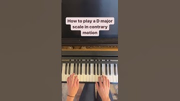 How to play a D major scale in contrary motion #Shorts