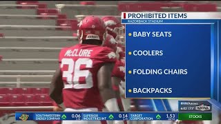 Prohibited items at Razorback Stadium (KNWA)