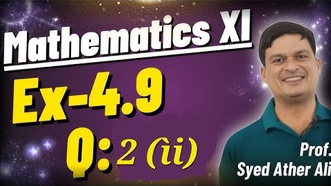 First year Mathematics chapter no.4 Exercise 4.9 Question no.2 (ii)