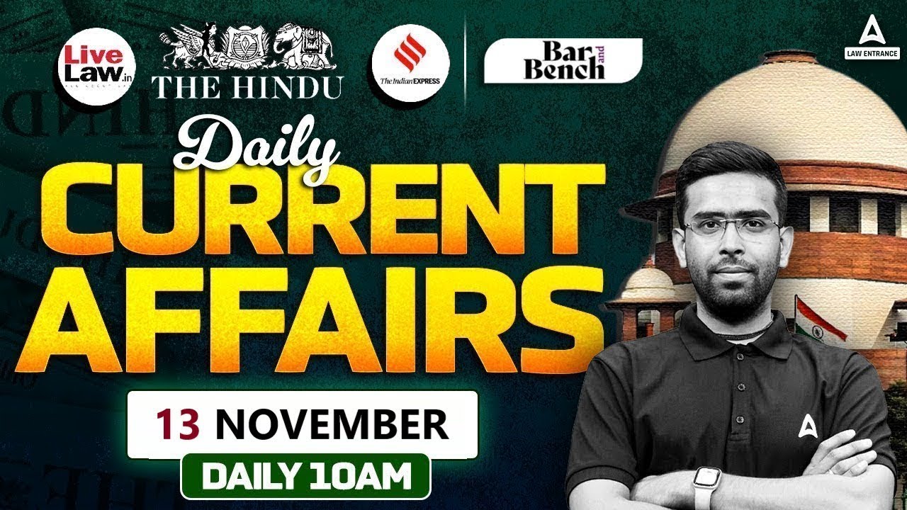 15 November Daily Current Affairs 2024 For CLAT Exam | Current Affairs ...
