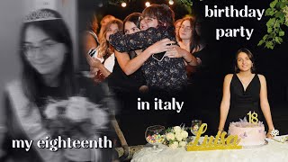my 18th birthday party vlog in italy | plastic free drinks, veggie menu, italian food! italy diaries