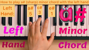 Piano Lesson 173: How to play a# (sharp) minor chord with the left hand play along tutorial