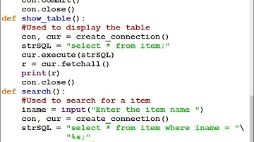 Python-MySQL connectivity: Menu driven program – 2: Part 3 of 4