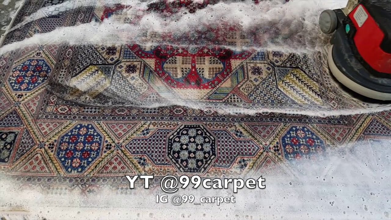 washing Persian handmade wool carpet YouTube