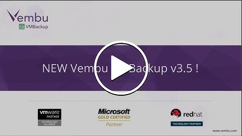 NEW Vembu VMBackup v3.5 !