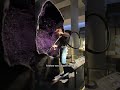Amethyst is February’s birthstone! These gigantic geodes are dazzling purple now, but they would