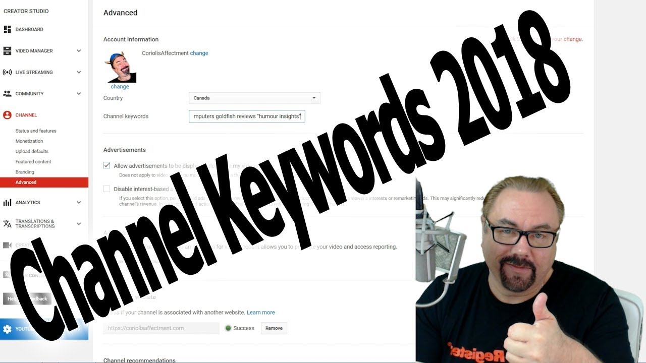 how to channel keywords 2018