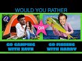 CAMPING WITH ZAYN!!! ★ Would You Rather ★ Singer Edition