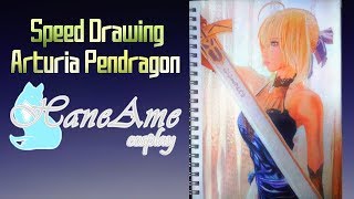 Dibujo De Saber Arturia Pendragon - Hane Ame Cosplay