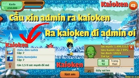 Zong1sao || Mở Skill 3 Cầu Xin Admin Ra Kaioken Và Cái Kết - Ngọc Rồng Online
