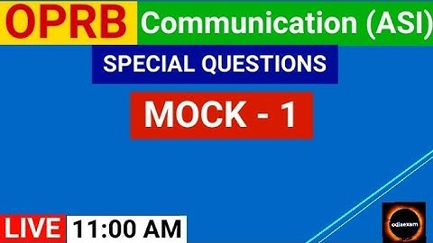 Communication ASI Expected Questions | OPRB COMMUNICATION ASI 2022 | MOCK -1 | @OdiaExamPublication