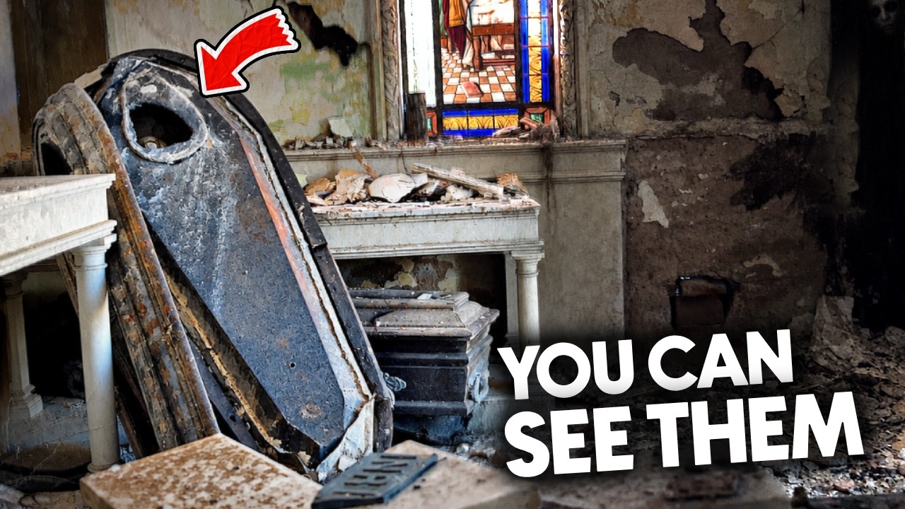 Abandoned Coffin With a Viewing Window To See The Dead