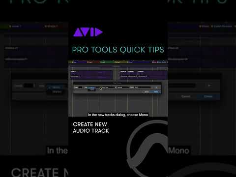 Learn how to create a new audio track in Pro Tools