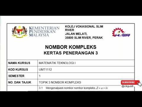 Nombor Kompleks UMT 1112 part 1