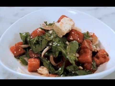 Feta Arugula Melon Salad - Unique Salad Recipe Featuring Watermelons & Feta Cheese