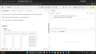 Sql Leetcode Problem 1148. Article Views. #sql #mysql