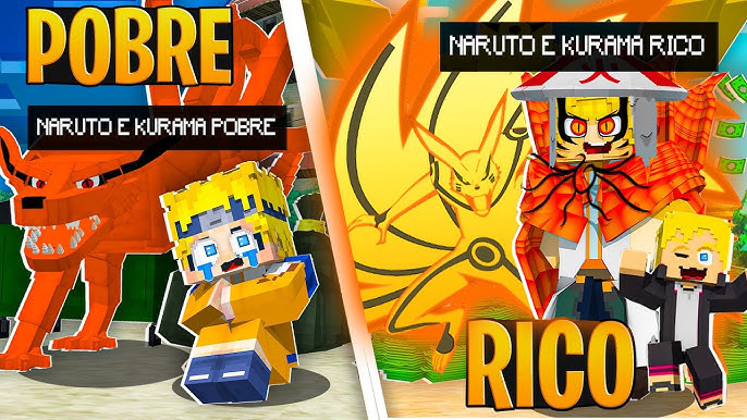 RICO VS POBRE DO NARUTO E HINATA no MINECRAFT! - BiliBili