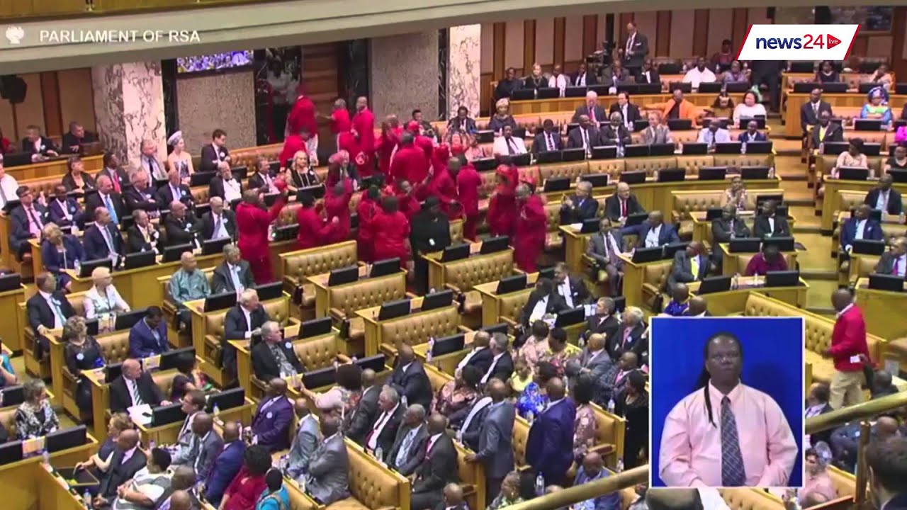 WATCH: EFF exit Parliament chanting 'Zupta must fall'