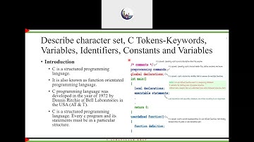 Unit-II - Constants Variables Data Types in C Operators Expressions, Input Output functions - Part 1