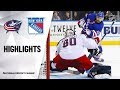 NHL Highlights | Blue Jackets @ Rangers 1/19/20
