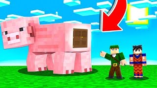 NOOB VS PRO: COMO VIVER DENTRO DE UM PORCO NO MINECRAFT!!