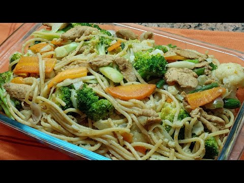 চিকেন ভেজিটেবল পাস্তা/chicken with vegetable pasta