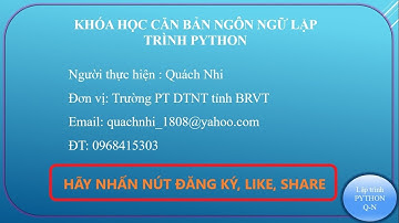 Python Bài 7. Cấu trúc lặp phần 1(for-p1)