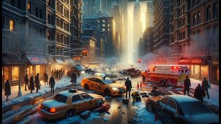 Caught on Camera: Taxi and Car Crash in NYC Streets at the End of 2023