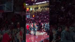 Las Vegas Aces starting lineup during A’ja Wilson’s homecoming at the University of South Carolina