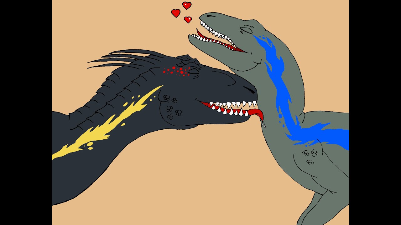 Blue x Indoraptor music video ( Speeddraw, Speedpaint ) let's draw ...