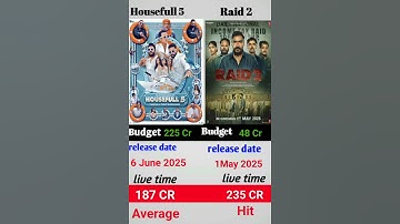 Housefull 5 Boxoffice collection day 7 Vs raid 2 #youtubeshorts #shorts #housefull5
