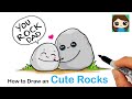 How to Draw Rock's Hugging | Father's Day Cute Pun Art