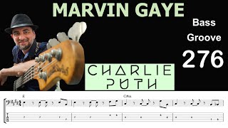 MARVIN GAYE (Charlie Puth) How to Play Bass Groove Cover with Score & Tab Lesson