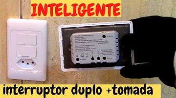 Interruptor Duplo +Tomada AUTOMAÇAO INTELIGENTE   / casa inteligente AGL