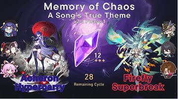 E2S1 Acheron Hypercarry & E1S0 Firefly Superbreak | Memory of Chaos v2.3 Phase 1 | Honkai: Star Rail